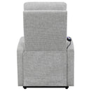 Howie Tufted Upholstered Power Lift Recliner Grey - NY Furniture Direct (NY)