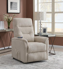 Henrietta Power Lift Recliner with Storage Pocket Beige - NY Furniture Direct (NY)