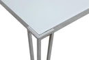 Pauline Rectangular Dining Table with Metal Leg White and Chrome - NY Furniture Direct (NY)
