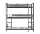 Maynard Metal Triple Twin Bunk Bed Gunmetal - NY Furniture Direct (NY)