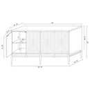 Zira Sunburst 4-door Accent Cabinet Brown and Antique Gold - NY Furniture Direct (NY)