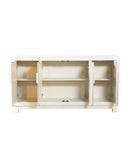 Voula Rectangular 4-door Accent Cabinet White and Gold - NY Furniture Direct (NY)