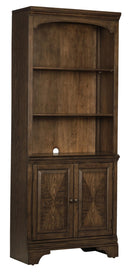 Hartshill Bookcase with Cabinet Burnished Oak - NY Furniture Direct (NY)