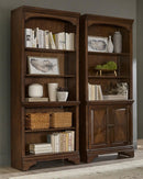 Hartshill Bookcase with Cabinet Burnished Oak - NY Furniture Direct (NY)
