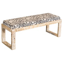 Aiden Sled Leg Upholstered Accent Bench Black and White - NY Furniture Direct (NY)