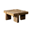 Samira Wooden Square Coffee Table Natural Sheesham - NY Furniture Direct (NY)
