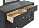 Melody 6-drawer Upholstered Dresser Grey - NY Furniture Direct (NY)