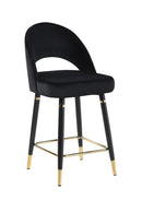 Lindsey Arched Back Upholstered Counter Height Stools Black (Set of 2) - NY Furniture Direct (NY)