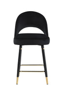 Lindsey Arched Back Upholstered Counter Height Stools Black (Set of 2) - NY Furniture Direct (NY)