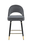 Lindsey Arched Back Upholstered Counter Height Stools Grey (Set of 2) - NY Furniture Direct (NY)