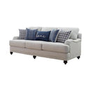 Glenn Recessed Arms Sofa Light Grey - NY Furniture Direct (NY)