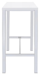 Natividad 5-piece Bar Set White High Gloss and Chrome - NY Furniture Direct (NY)