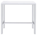 Natividad 5-piece Bar Set White High Gloss and Chrome - NY Furniture Direct (NY)