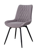 Diggs Upholstered Tufted Swivel Dining Chairs Grey and Gunmetal (Set of 2) - NY Furniture Direct (NY)