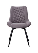 Diggs Upholstered Tufted Swivel Dining Chairs Grey and Gunmetal (Set of 2) - NY Furniture Direct (NY)