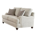 Glenn Cushion Back Loveseat Light Grey - NY Furniture Direct (NY)