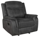 Lawrence Upholstered Tufted Back Glider Recliner - NY Furniture Direct (NY)