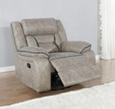 Greer Upholstered Tufted Back Glider Recliner - NY Furniture Direct (NY)