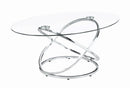 Warren 3-piece Occasional Set Chrome and Clear - NY Furniture Direct (NY)