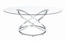 Warren 3-piece Occasional Set Chrome and Clear - NY Furniture Direct (NY)