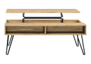 Fanning Lift Top Storage Coffee Table Golden Oak and Black - NY Furniture Direct (NY)