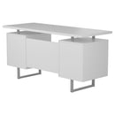 Lawtey Floating Top Office Desk White Gloss - NY Furniture Direct (NY)