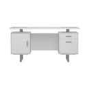 Lawtey Floating Top Office Desk White Gloss - NY Furniture Direct (NY)