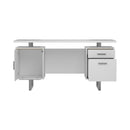 Lawtey Floating Top Office Desk White Gloss - NY Furniture Direct (NY)