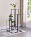 Rito 4-tier Display Shelf Rustic Brown and Black - NY Furniture Direct (NY)