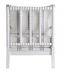 Blanchett Upholstered Accent Chair with Spindle Accent White and Navy - NY Furniture Direct (NY)