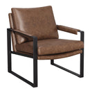 Rosalind Upholstered Accent Chair with Removable Cushion Umber Brown and Gunmetal - NY Furniture Direct (NY)