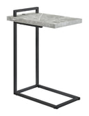 Maxwell C-shaped Accent Table Cement and Gunmetal - NY Furniture Direct (NY)
