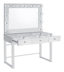 Umbridge 3-drawer Vanity with Lighting Chrome and White - NY Furniture Direct (NY)