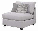 Cambria Upholstered Armless Chair Grey - NY Furniture Direct (NY)