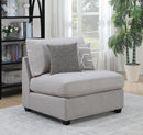 Cambria Upholstered Armless Chair Grey - NY Furniture Direct (NY)