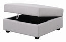Cambria Upholstered Square Storage Ottoman Grey - NY Furniture Direct (NY)