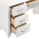 Barzini 7-drawer Vanity Desk with Lighted Mirror White - NY Furniture Direct (NY)
