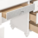 Barzini 7-drawer Vanity Desk with Lighted Mirror White - NY Furniture Direct (NY)