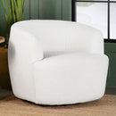 Hudson Upholstered Swivel Chair Natural - NY Furniture Direct (NY)