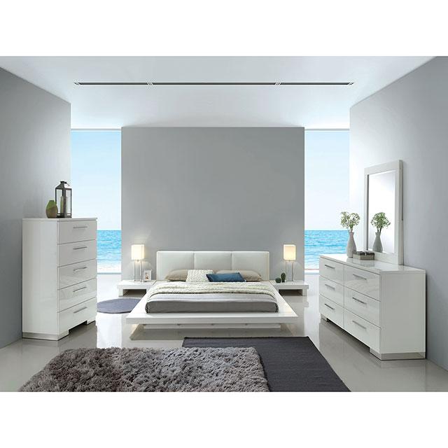 Christie Glossy White Queen Bed image