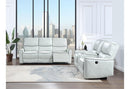 U1790 LIGHT GREY POWER RECLINING SOFA / POWER CONSOLE RECLINING LOVESEAT