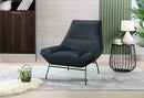 U8949 NAVY LEATHER ACCENT CHAIR
