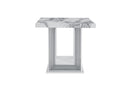 YLIME WHITE MARBLE END TABLE