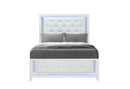 ALINA WHITE QUEEN BED WITH LED