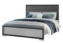 AMELIA GREY BLACK QUEEN BED W/LED