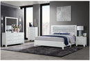 LUCCIA WHITE KING BED GROUP WITH LED - NY Furniture Direct (NY)