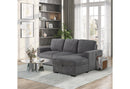 U2660 GREY L SECTIONAL WITHOUT PULLOUT