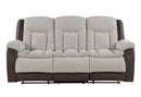 U4377 GREY/BROWN RECLINING SOFA