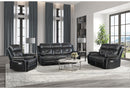 U5050 BLANCHE CHARCOAL/BLACK-POWER RECLINING SOFA/'POWER RECLINING LOVESEAT/POWER RECLINER