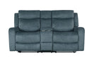 U6024 DARK GREY 9 CONSOLE RECLINING LOVESEAT